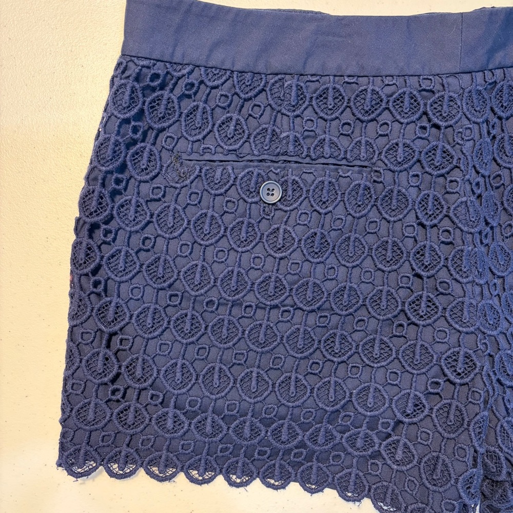 Club Monaco Navy Lace Diaz Aviator Shorts (10) - Picture 6 of 13